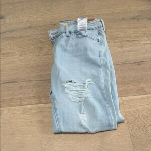 Light Blue Distressed Women Jeans